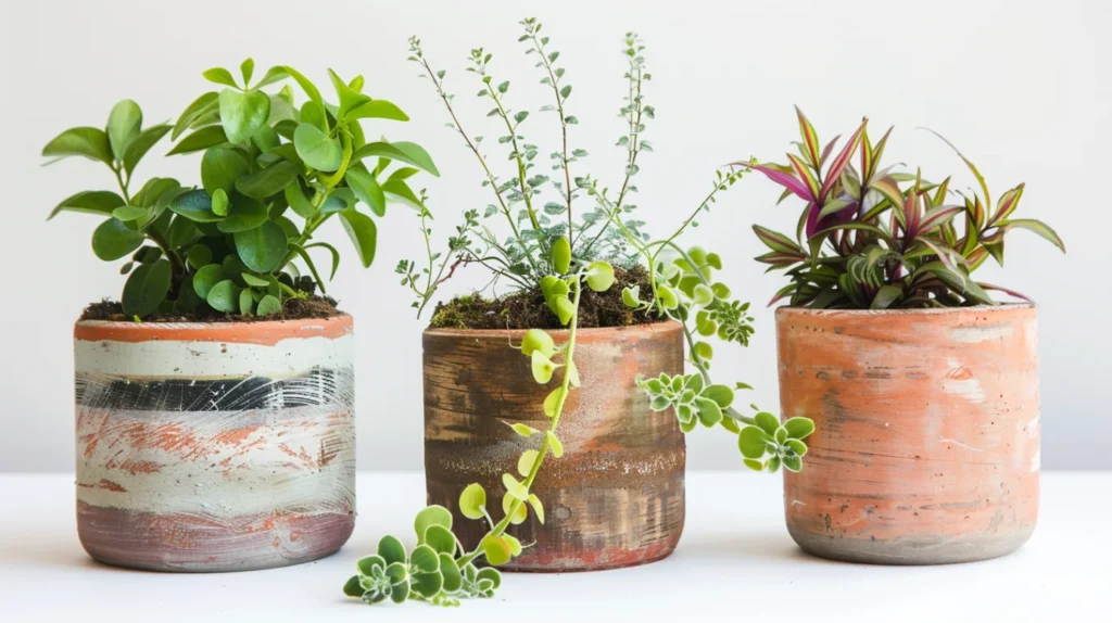 stylish Planters from Everyday Items